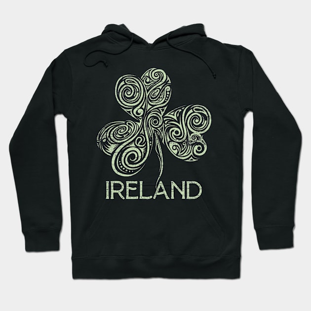 Ireland Shamrock Vintage Irish Hoodie by ShirtsShirtsndmoreShirts